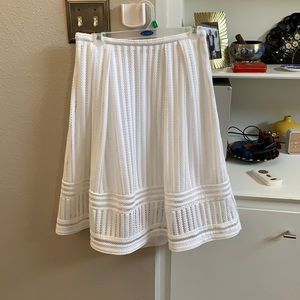 Dress skirt in white, high waisted